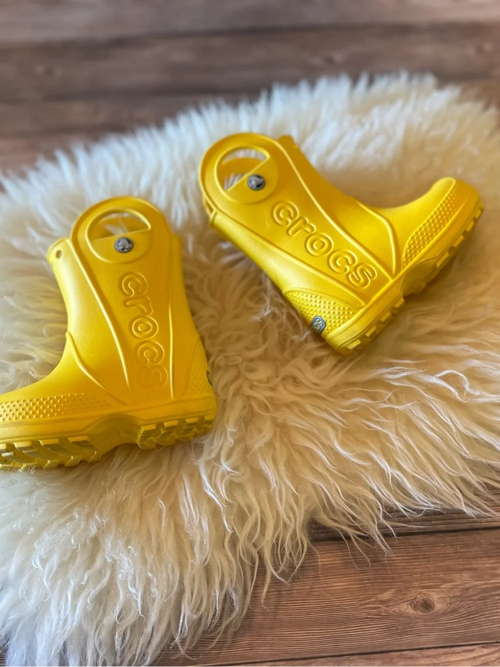 CROCS Kids Yellow Rain & Snow Boots